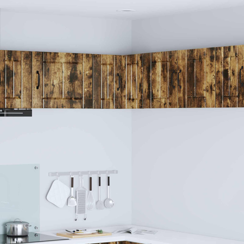 vidaXL Wand-Eckschrank LUCCA Geräucherte Eiche 57 x 57 x 40 cm