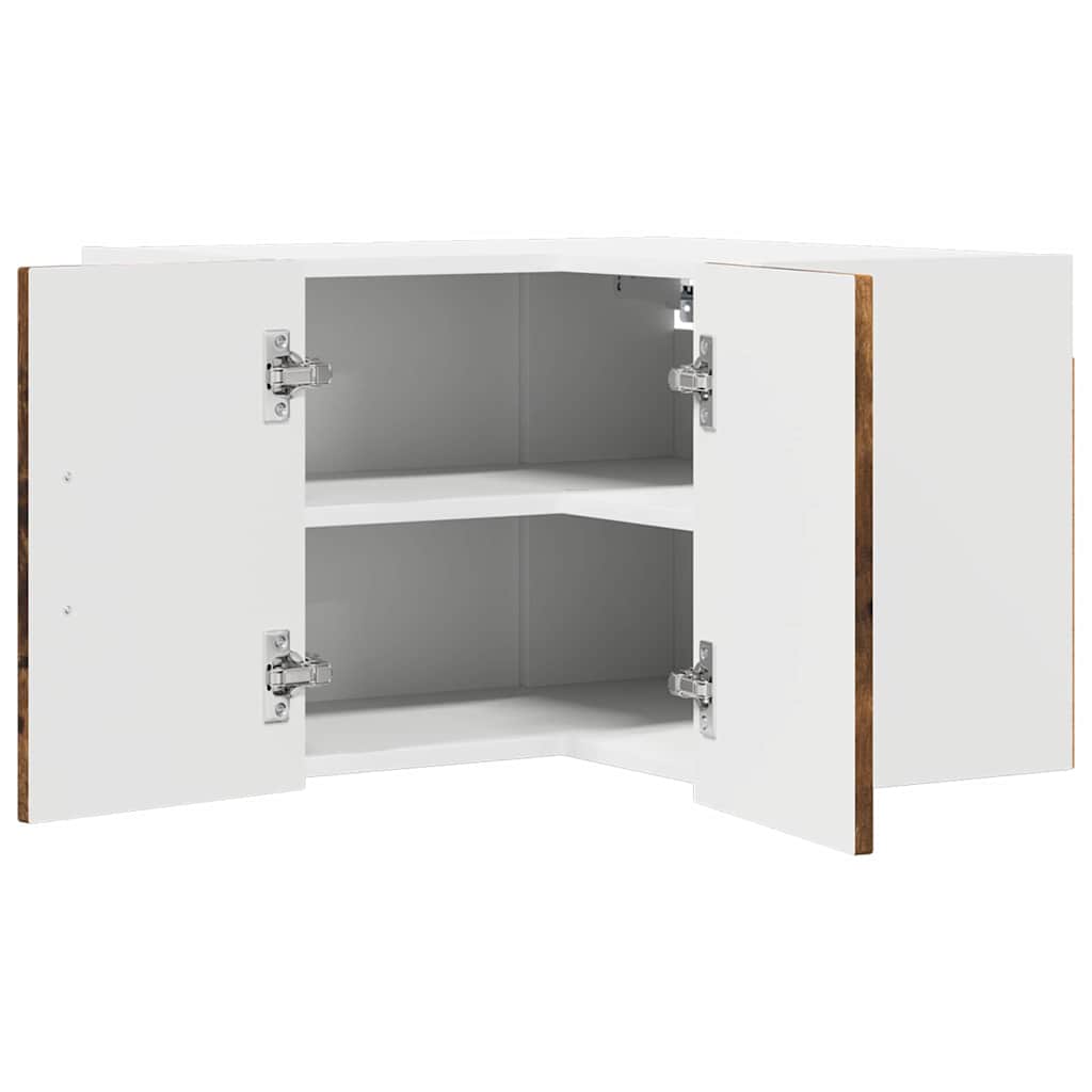 vidaXL Wand-Eckschrank LUCCA Geräucherte Eiche 57 x 57 x 40 cm