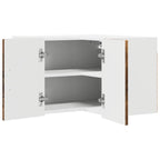 vidaXL Wand-Eckschrank LUCCA Geräucherte Eiche 57 x 57 x 40 cm
