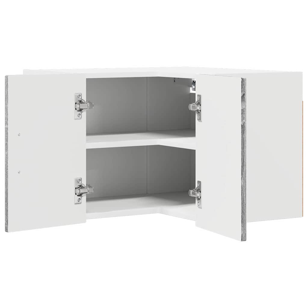 vidaXL Wand-Eckschrank LUCCA Graues Sonoma 57 x 57 x 40 cm