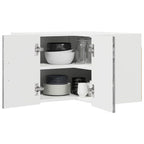 vidaXL Wand-Eckschrank LUCCA Graues Sonoma 57 x 57 x 40 cm
