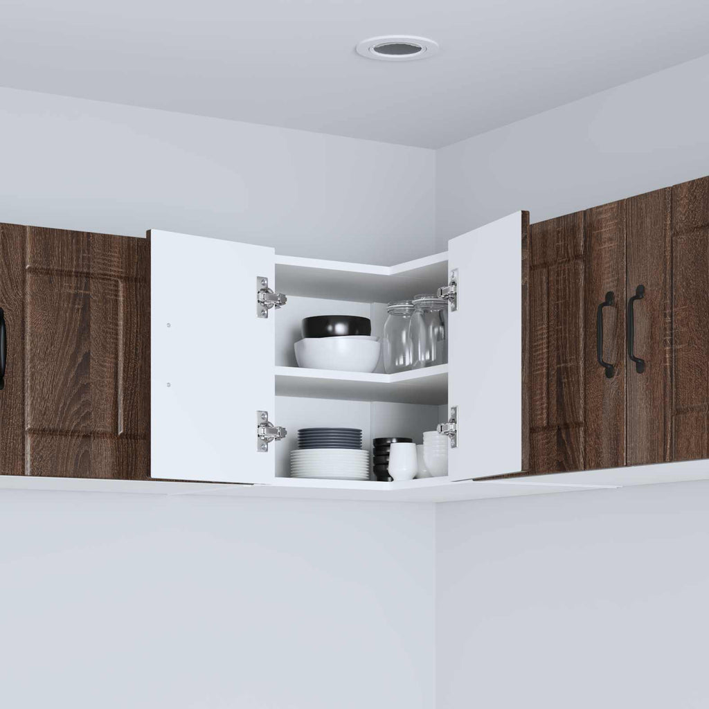 vidaXL Wand-Eckschrank LUCCA Brauneiche 57 x 57 x 40 cm Holzwerkstoff