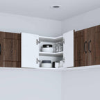 vidaXL Wand-Eckschrank LUCCA Brauneiche 57 x 57 x 40 cm Holzwerkstoff