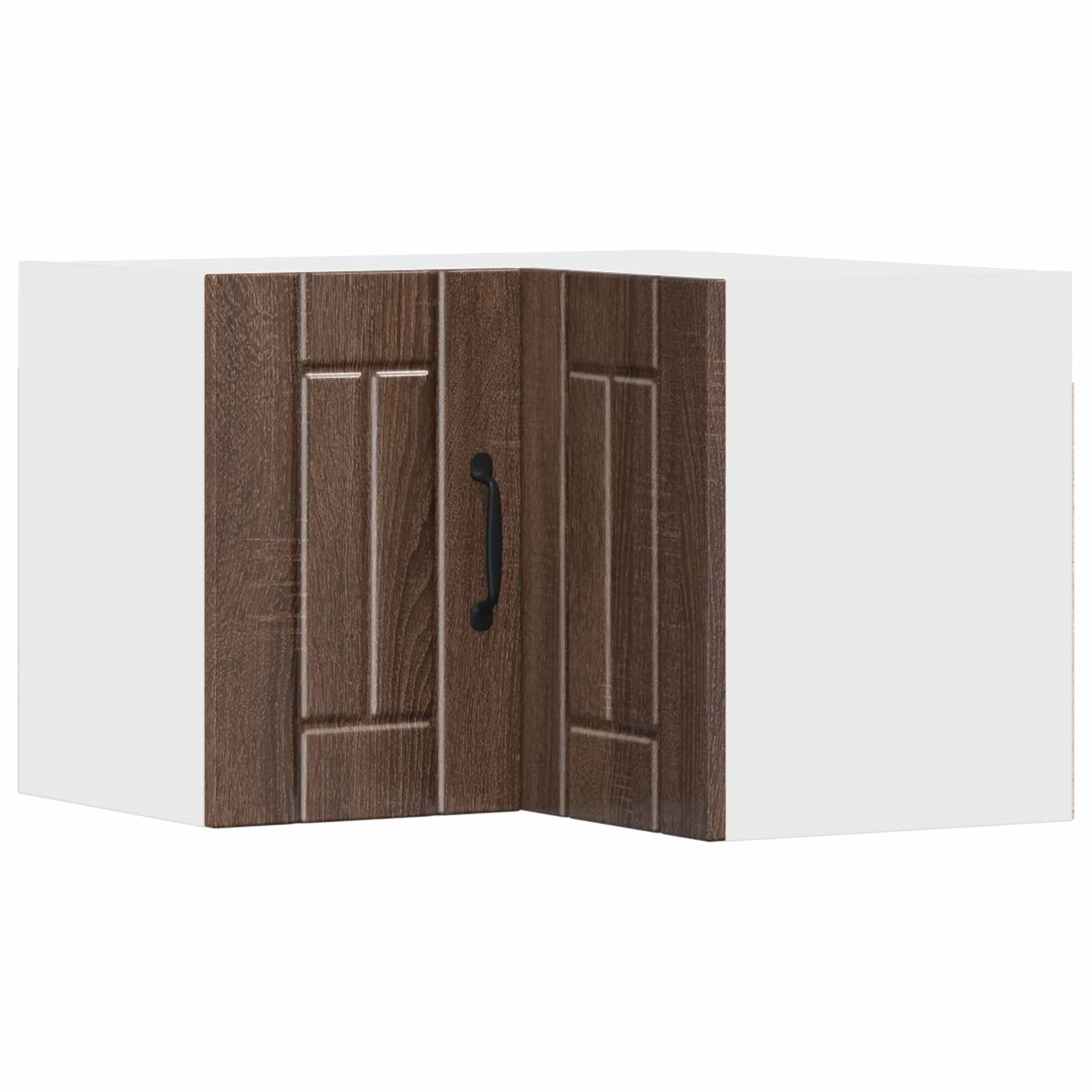 vidaXL Wand-Eckschrank LUCCA Brauneiche 57 x 57 x 40 cm Holzwerkstoff