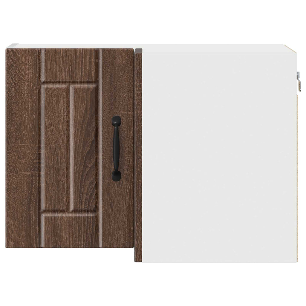 vidaXL Wand-Eckschrank LUCCA Brauneiche 57 x 57 x 40 cm Holzwerkstoff