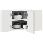 vidaXL Wand-Eckschrank LUCCA Brauneiche 57 x 57 x 40 cm Holzwerkstoff