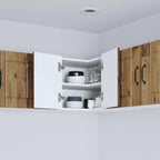 vidaXL Wand-Eckschrank LUCCA Altholz 57 x 57 x 40 cm Holzwerkstoff