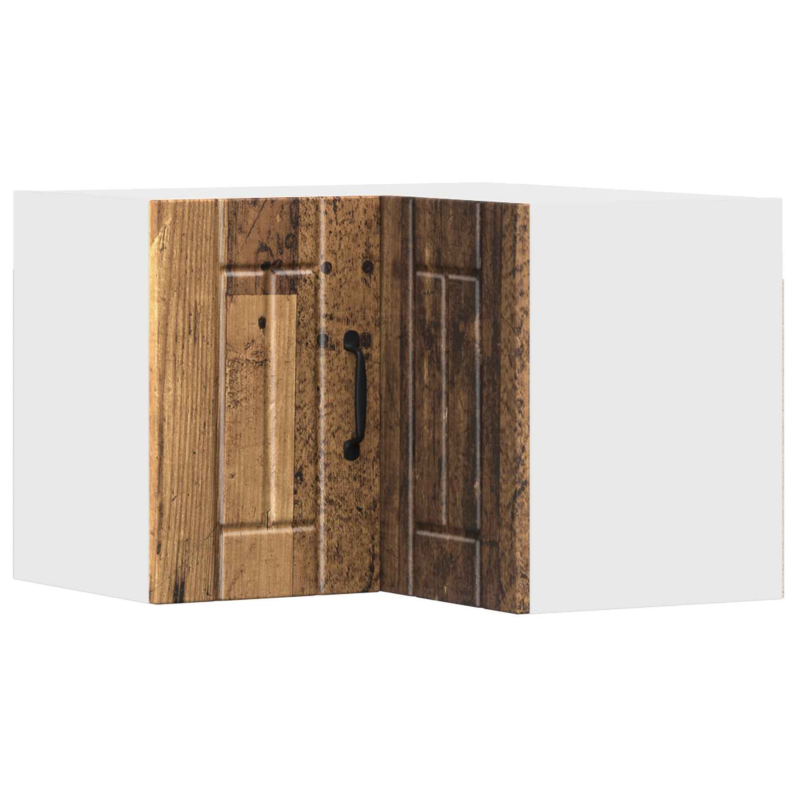 vidaXL Wand-Eckschrank LUCCA Altholz 57 x 57 x 40 cm Holzwerkstoff