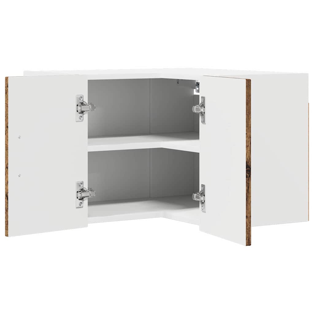 vidaXL Wand-Eckschrank LUCCA Altholz 57 x 57 x 40 cm Holzwerkstoff