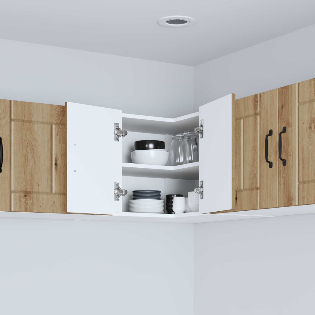 vidaXL Wand-Eckschrank LUCCA Artisan-Eiche 57 x 57 x 40 cm