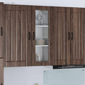 vidaXL Wandglas-Schrank LUCCA Brauneiche 40 x 31 x 100 cm