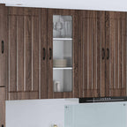 vidaXL Wandglas-Schrank LUCCA Brauneiche 40 x 31 x 100 cm