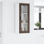 vidaXL Wandglas-Schrank LUCCA Brauneiche 40 x 31 x 100 cm