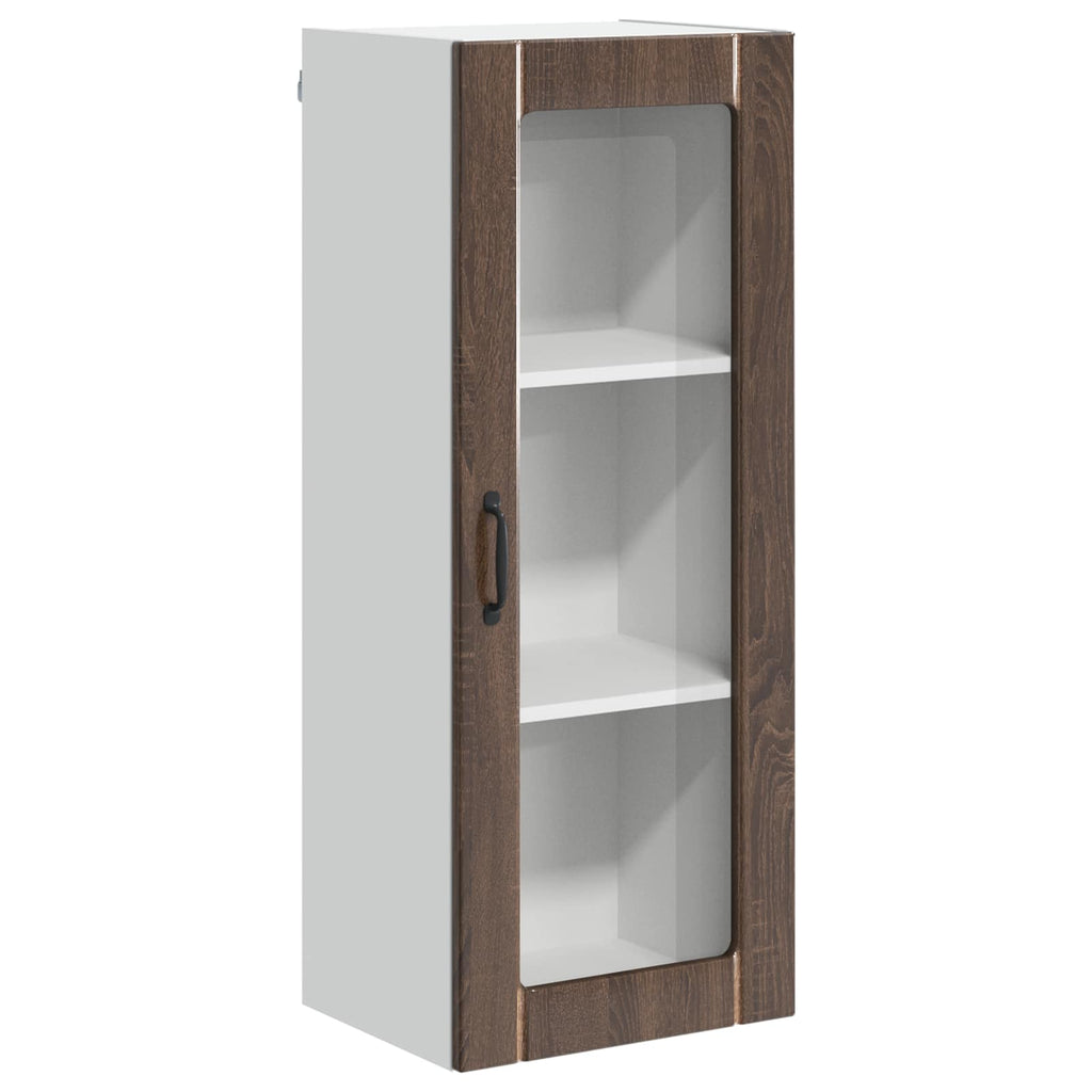 vidaXL Wandglas-Schrank LUCCA Brauneiche 40 x 31 x 100 cm