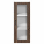 vidaXL Wandglas-Schrank LUCCA Brauneiche 40 x 31 x 100 cm