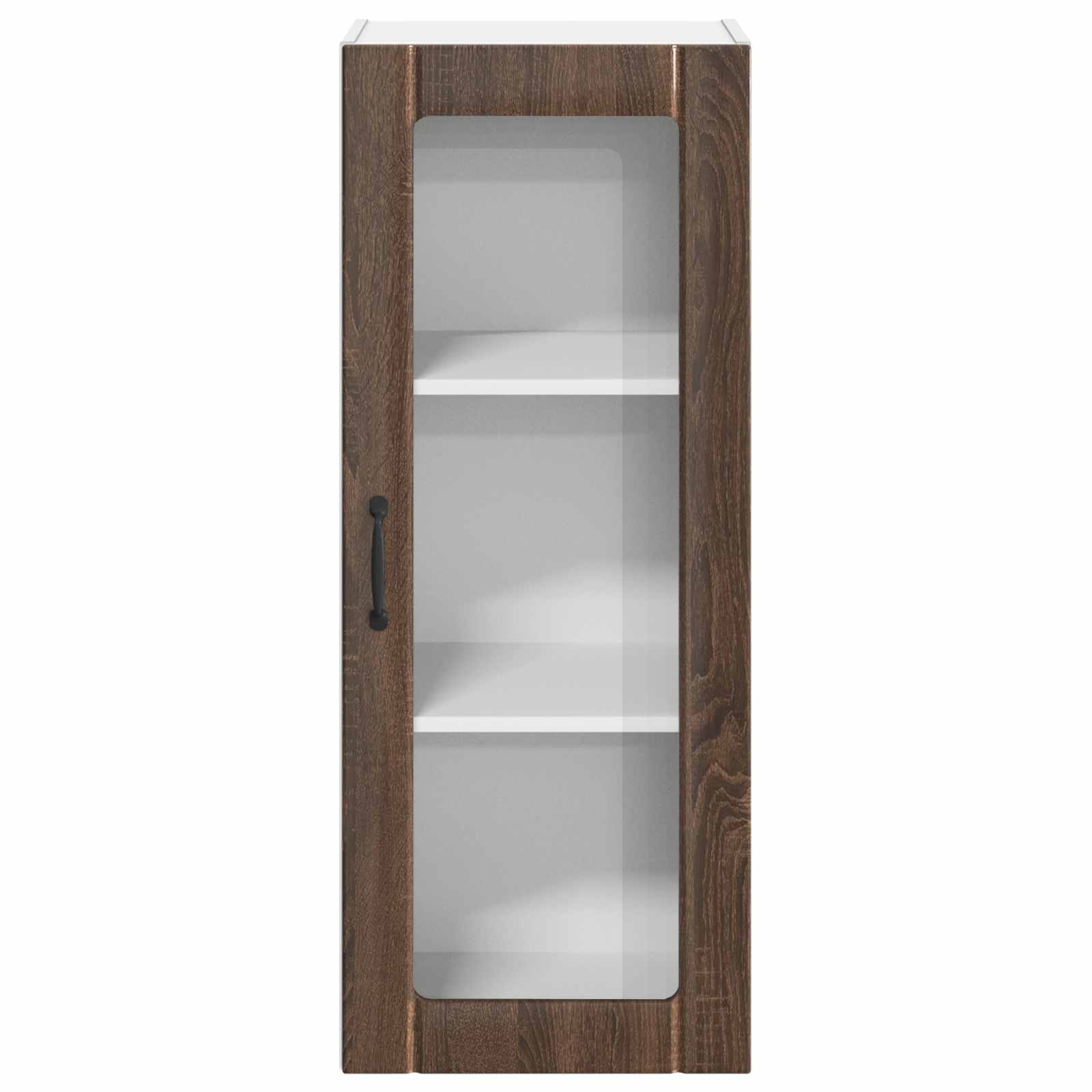 vidaXL Wandglas-Schrank LUCCA Brauneiche 40 x 31 x 100 cm