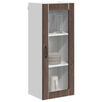 vidaXL Wandglas-Schrank LUCCA Brauneiche 40 x 31 x 100 cm