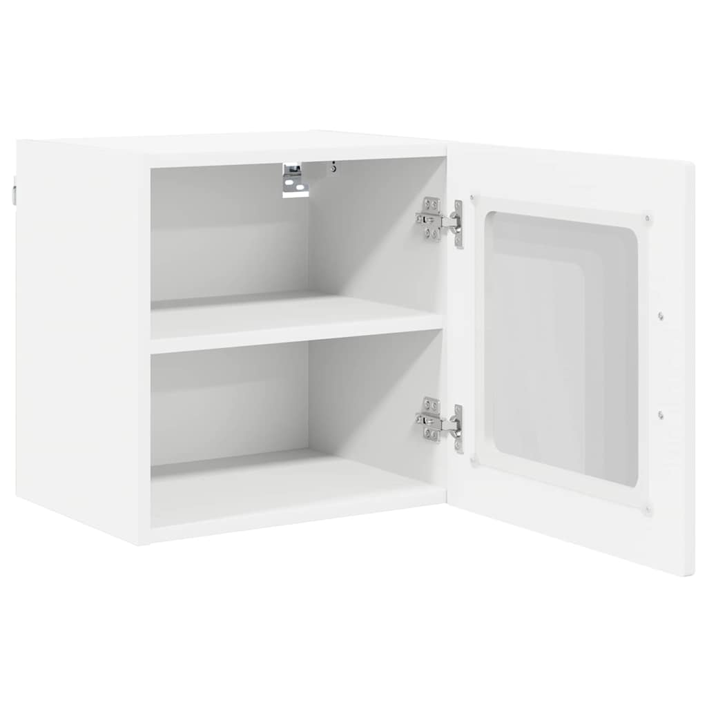 vidaXL Wandglas-Schrank PORTO Weiß 40 x 31 x 40 cm Holzwerkstoff