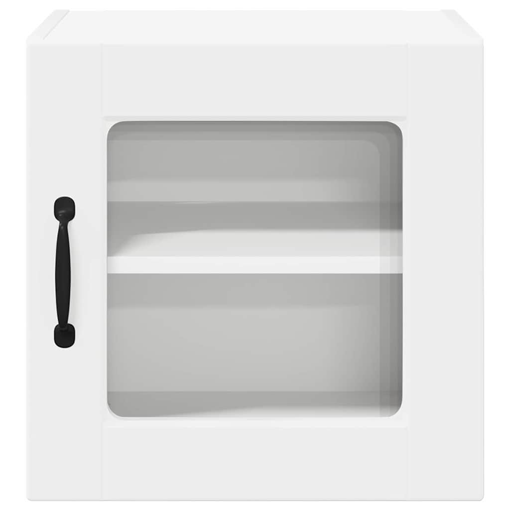 vidaXL Wandglas-Schrank PORTO Weiß 40 x 31 x 40 cm Holzwerkstoff