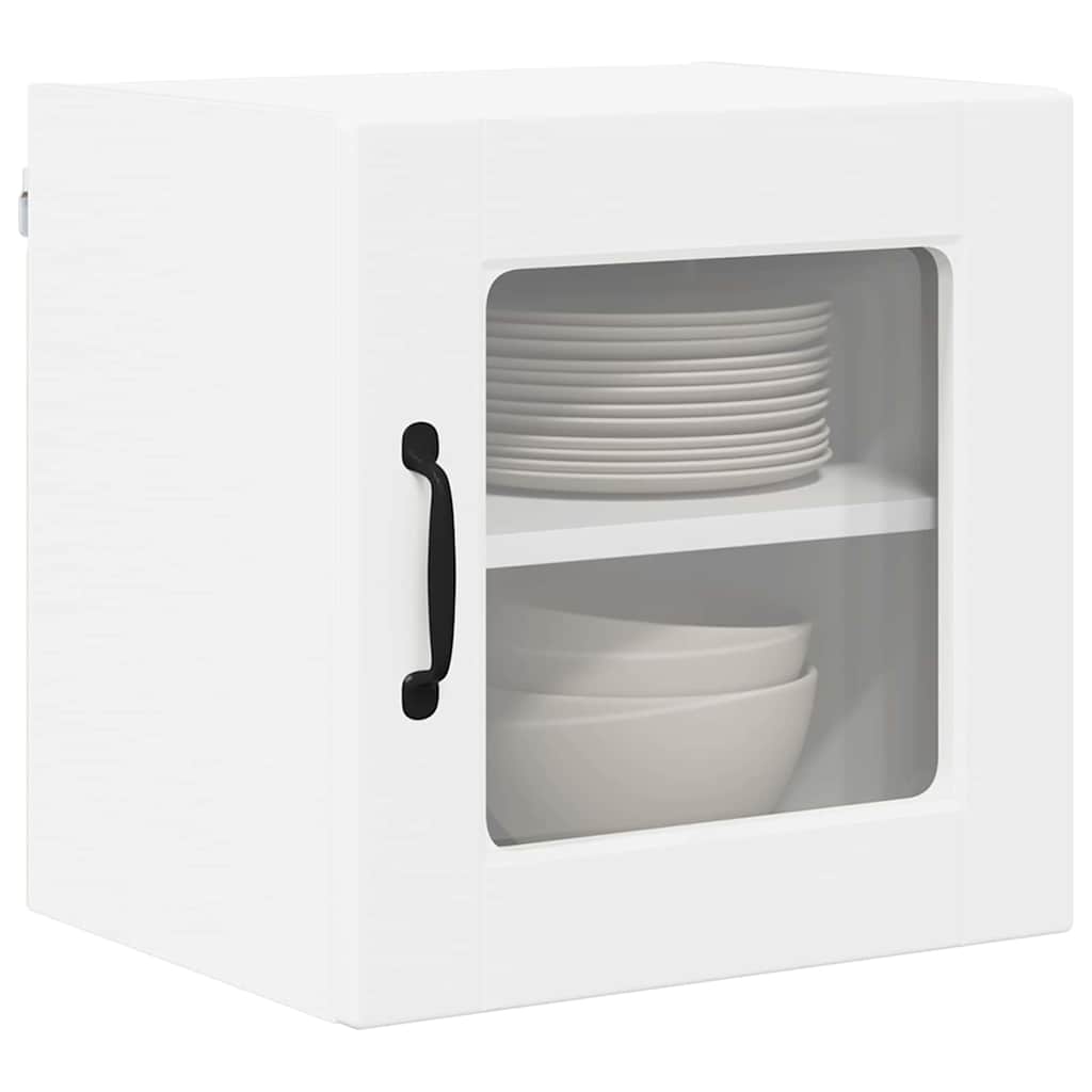 vidaXL Wandglas-Schrank PORTO Weiß 40 x 31 x 40 cm Holzwerkstoff