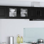 vidaXL Wandglas-Schrank PORTO 2 pcs Schwarz 40 x 31 x 40 cm