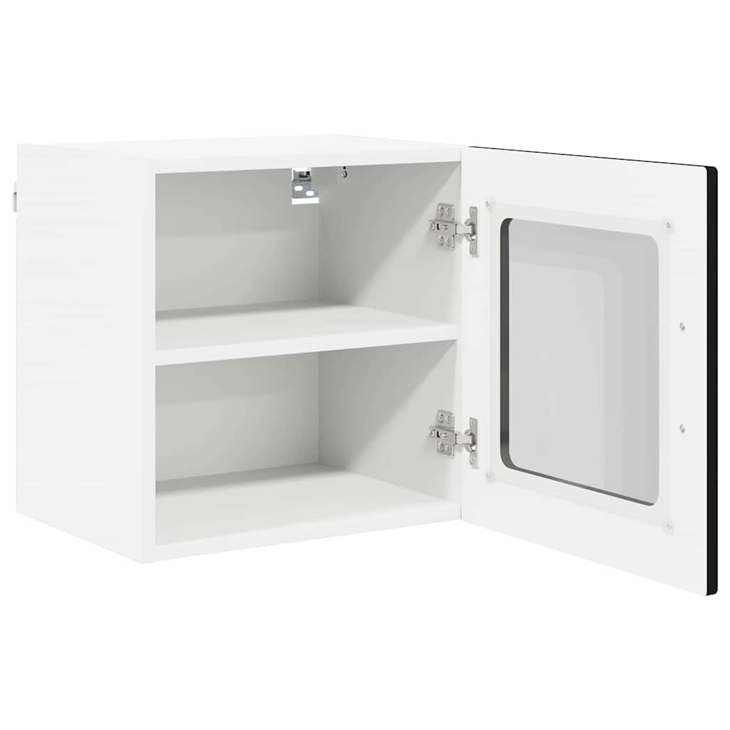 vidaXL Wandglas-Schrank PORTO 2 pcs Schwarz 40 x 31 x 40 cm