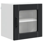 vidaXL Wandglas-Schrank PORTO 2 pcs Schwarz 40 x 31 x 40 cm