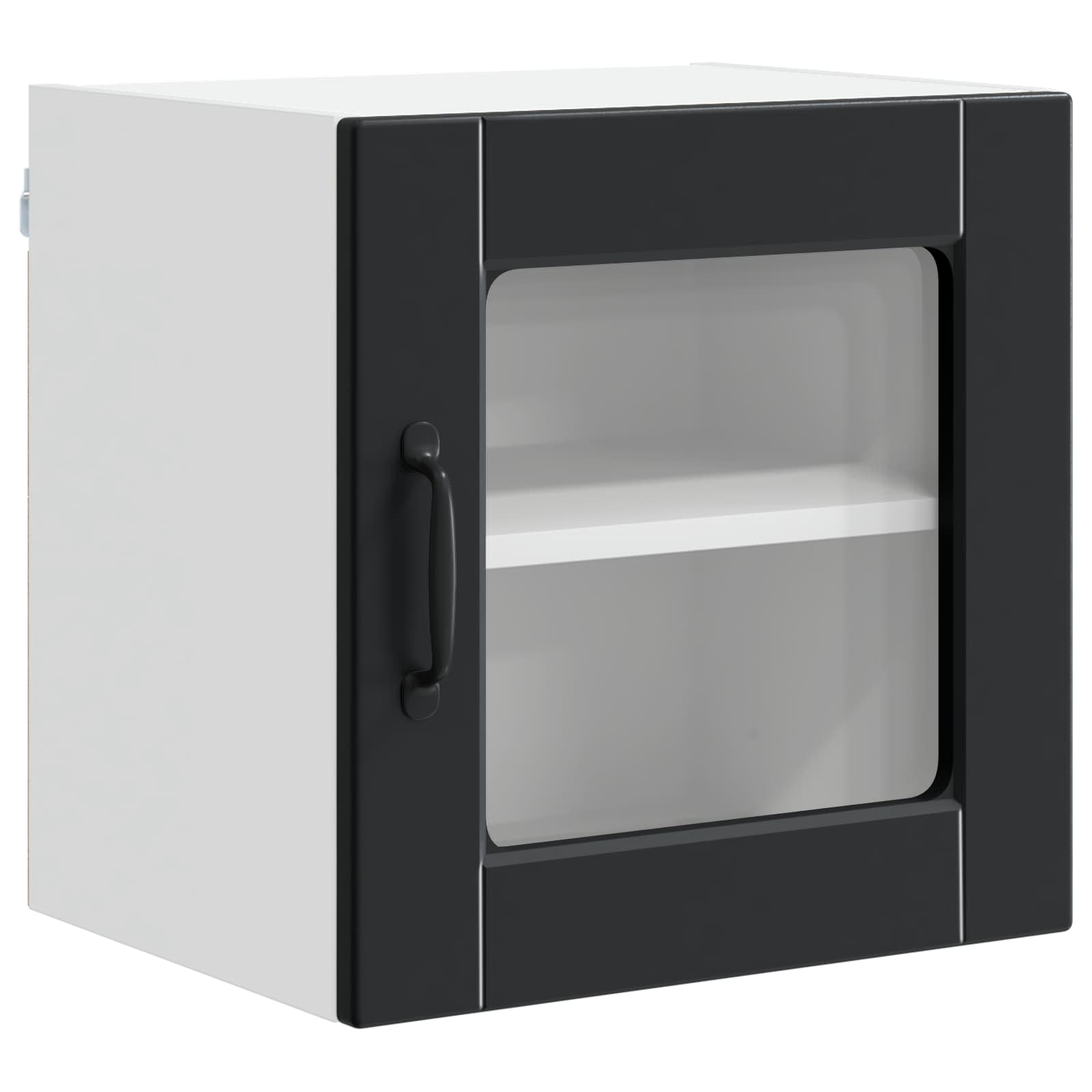 vidaXL Wandglas-Schrank PORTO 2 pcs Schwarz 40 x 31 x 40 cm