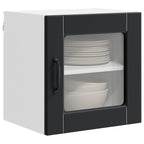 vidaXL Wandglas-Schrank PORTO 2 pcs Schwarz 40 x 31 x 40 cm