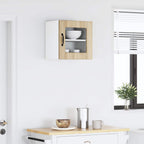 vidaXL Wandglas-Schrank PORTO Sonoma-Eiche 40 x 31 x 40 cm