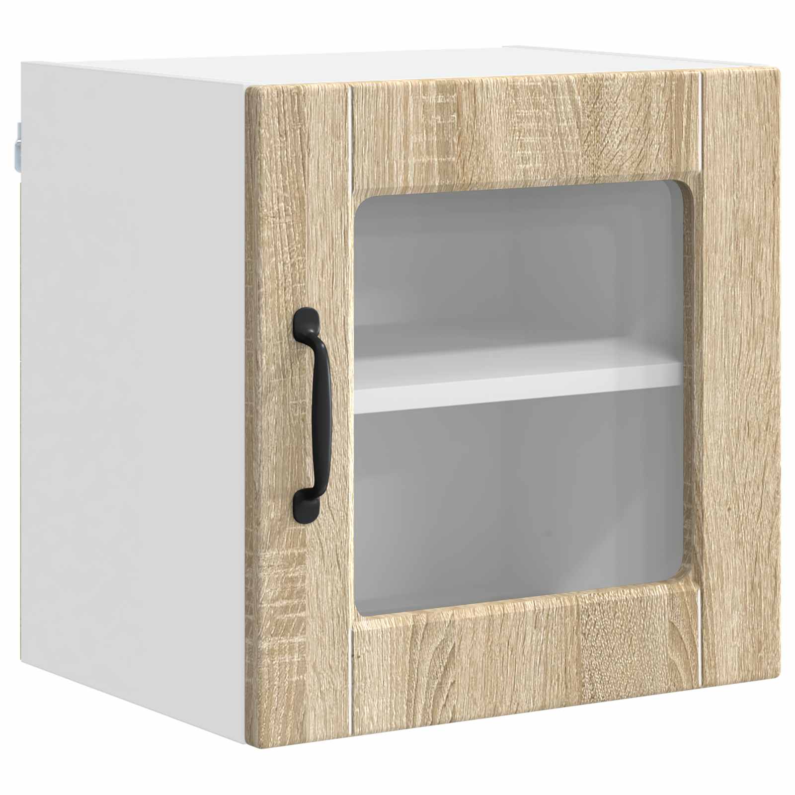 vidaXL Wandglas-Schrank PORTO Sonoma-Eiche 40 x 31 x 40 cm