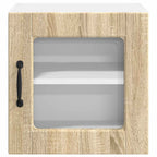 vidaXL Wandglas-Schrank PORTO Sonoma-Eiche 40 x 31 x 40 cm