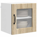 vidaXL Wandglas-Schrank PORTO Sonoma-Eiche 40 x 31 x 40 cm