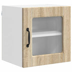 vidaXL Wandglas-Schrank PORTO 2 pcs Sonoma-Eiche 40 x 31 x 40 cm