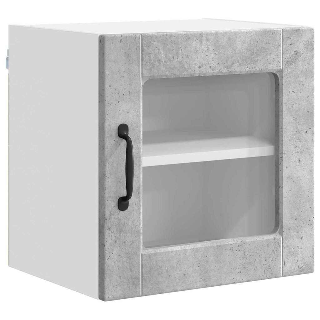 vidaXL Wandglas-Schrank PORTO Beton Grau 40 x 31 x 40 cm Holzwerkstoff