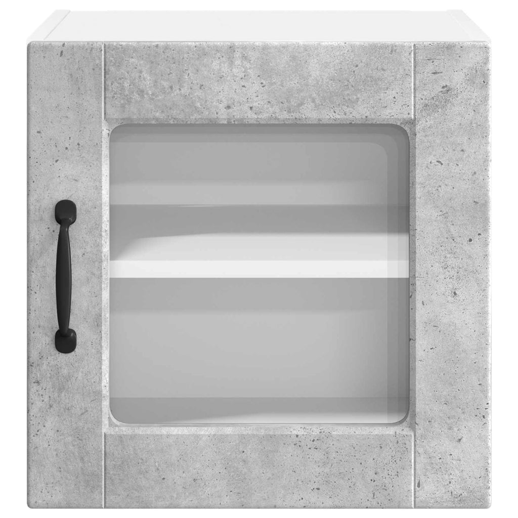 vidaXL Wandglas-Schrank PORTO Beton Grau 40 x 31 x 40 cm Holzwerkstoff