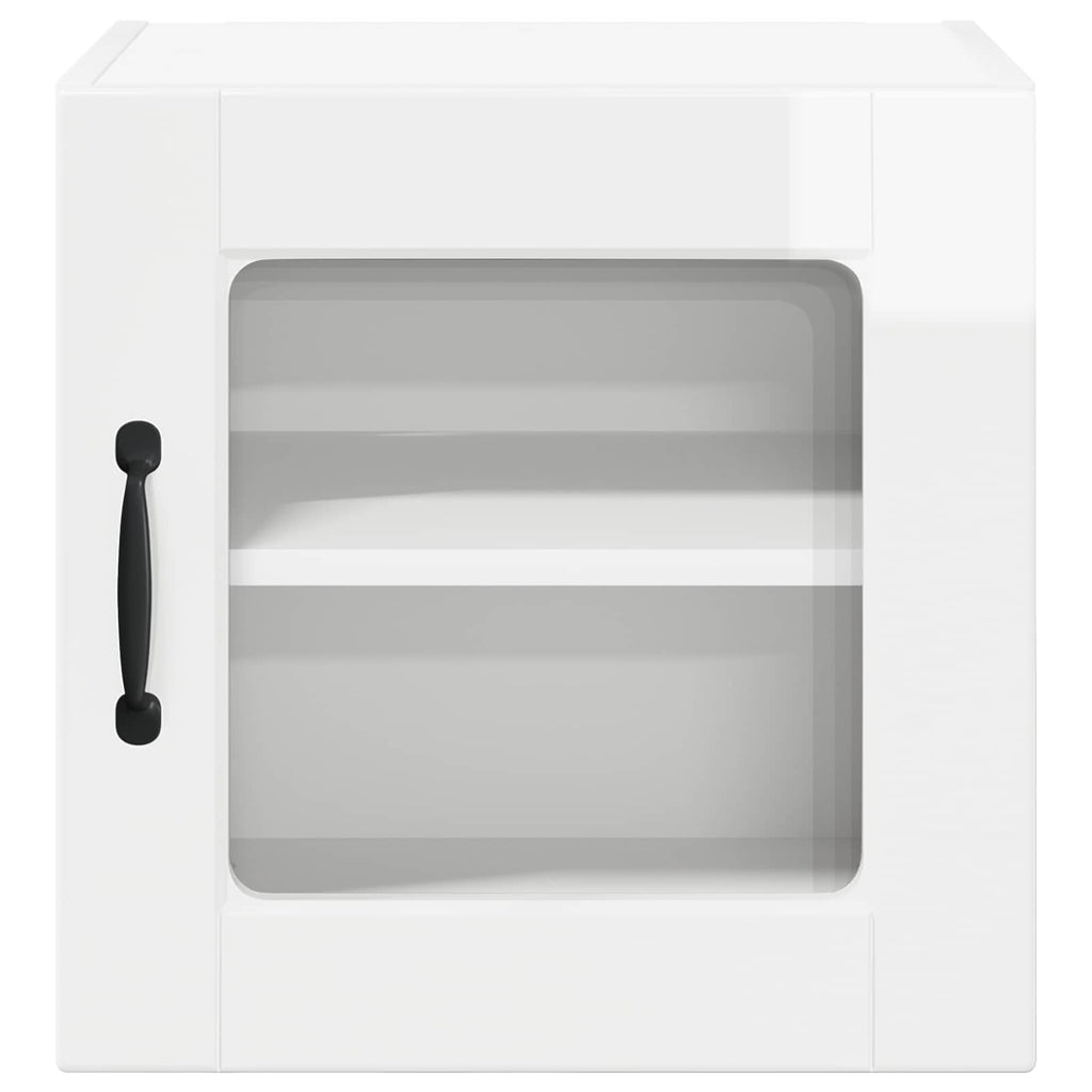 vidaXL Wandglas-Schrank PORTO Hochglanz Weiß 40 x 31 x 40 cm