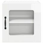 vidaXL Wandglas-Schrank PORTO Hochglanz Weiß 40 x 31 x 40 cm