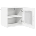 vidaXL Wandglas-Schrank PORTO 2 pcs Hochglanz Weiß 40 x 31 x 40 cm