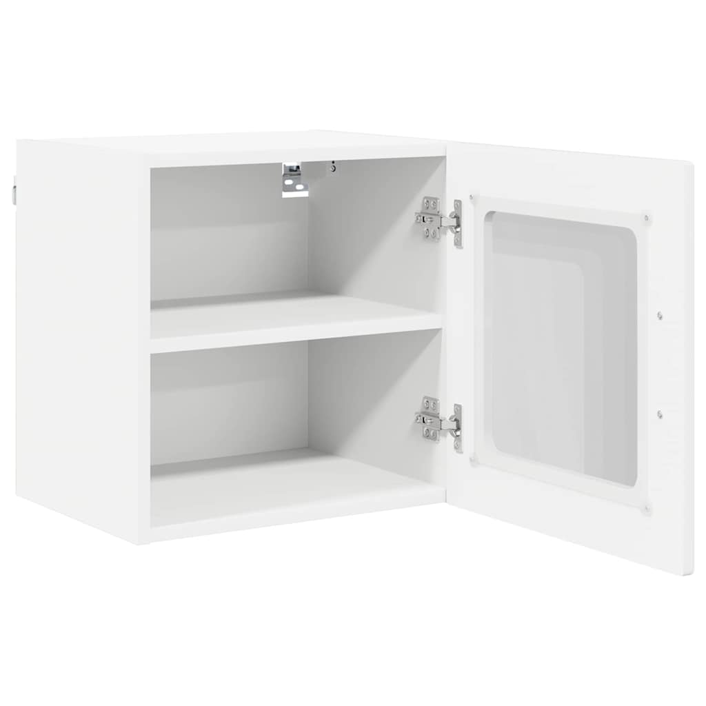 vidaXL Wandglas-Schrank PORTO 2 pcs Hochglanz Weiß 40 x 31 x 40 cm