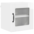 vidaXL Wandglas-Schrank PORTO 2 pcs Hochglanz Weiß 40 x 31 x 40 cm