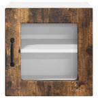vidaXL Wandglas-Schrank PORTO Geräucherte Eiche 40 x 31 x 40 cm