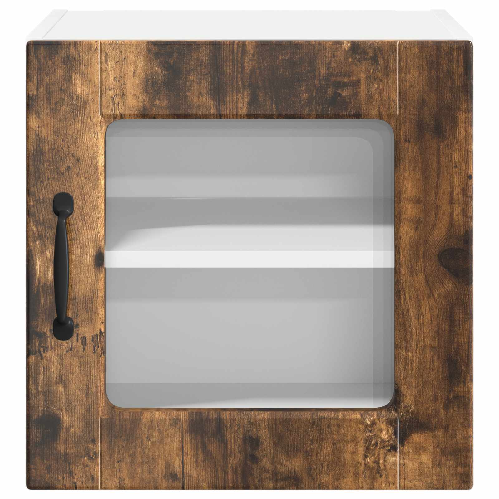 vidaXL Wandglas-Schrank PORTO Geräucherte Eiche 40 x 31 x 40 cm