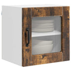 vidaXL Wandglas-Schrank PORTO Geräucherte Eiche 40 x 31 x 40 cm