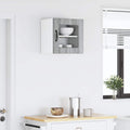vidaXL Wandglas-Schrank PORTO Graues Sonoma 40 x 31 x 40 cm