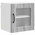 vidaXL Wandglas-Schrank PORTO Graues Sonoma 40 x 31 x 40 cm