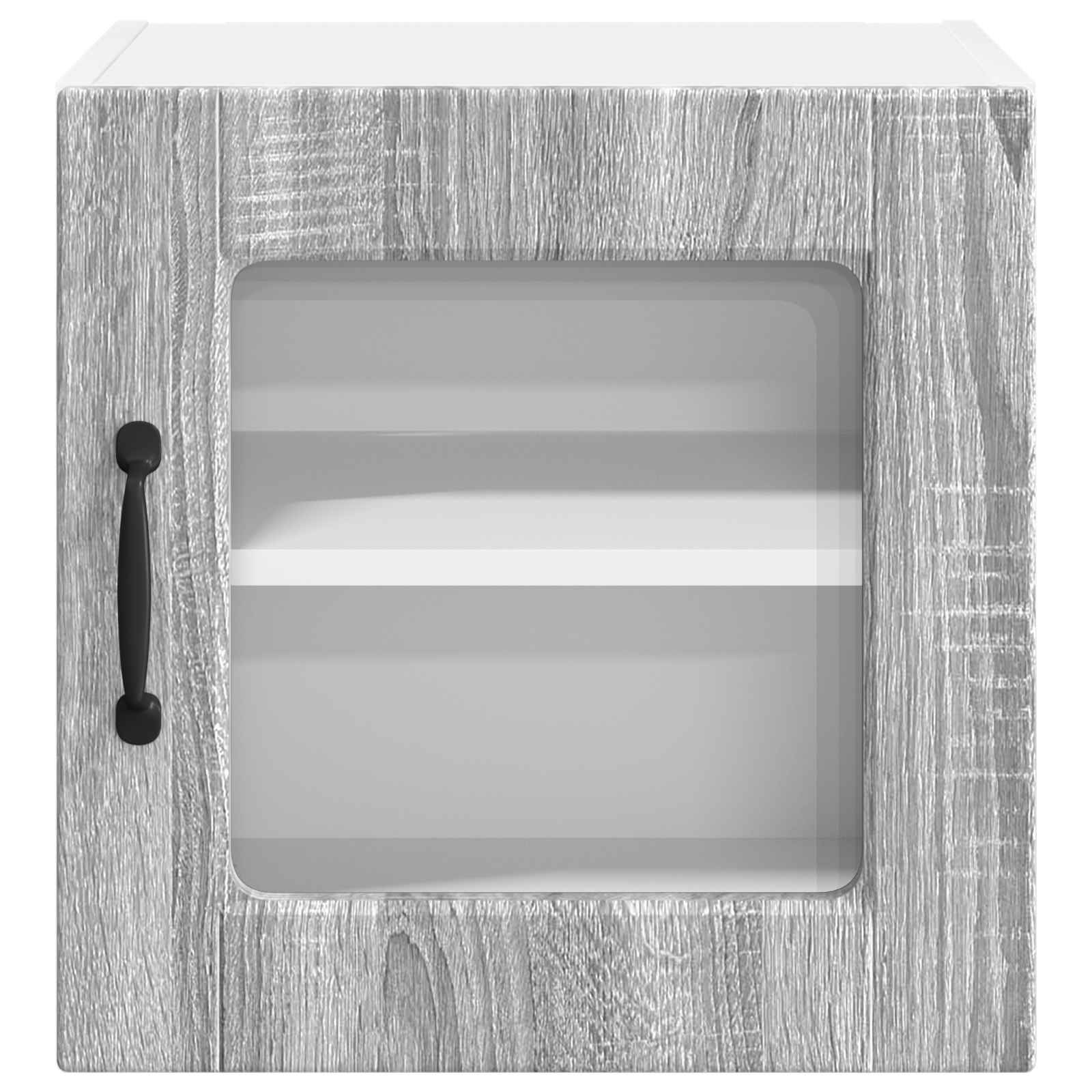 vidaXL Wandglas-Schrank PORTO Graues Sonoma 40 x 31 x 40 cm