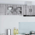 vidaXL Wandglasschrank PORTO 2 pcs Graues Sonoma 40 x 31 x 40 cm