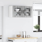 vidaXL Wandglasschrank PORTO 2 pcs Graues Sonoma 40 x 31 x 40 cm