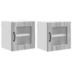 vidaXL Wandglasschrank PORTO 2 pcs Graues Sonoma 40 x 31 x 40 cm